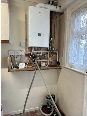 Boiler and pipework after a job